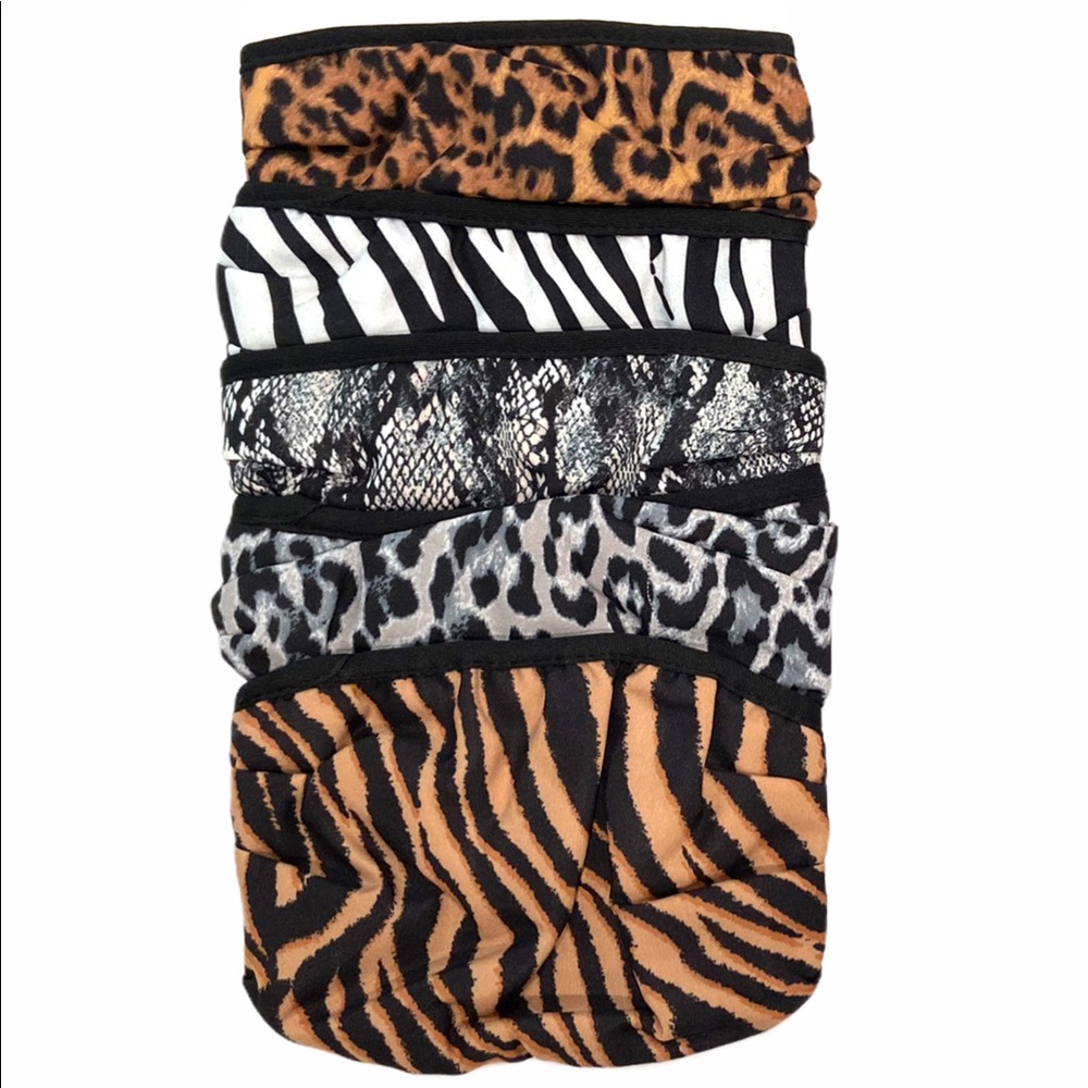 5 Pack Animal Print Face Mask Bundle - Picture 4 of 5